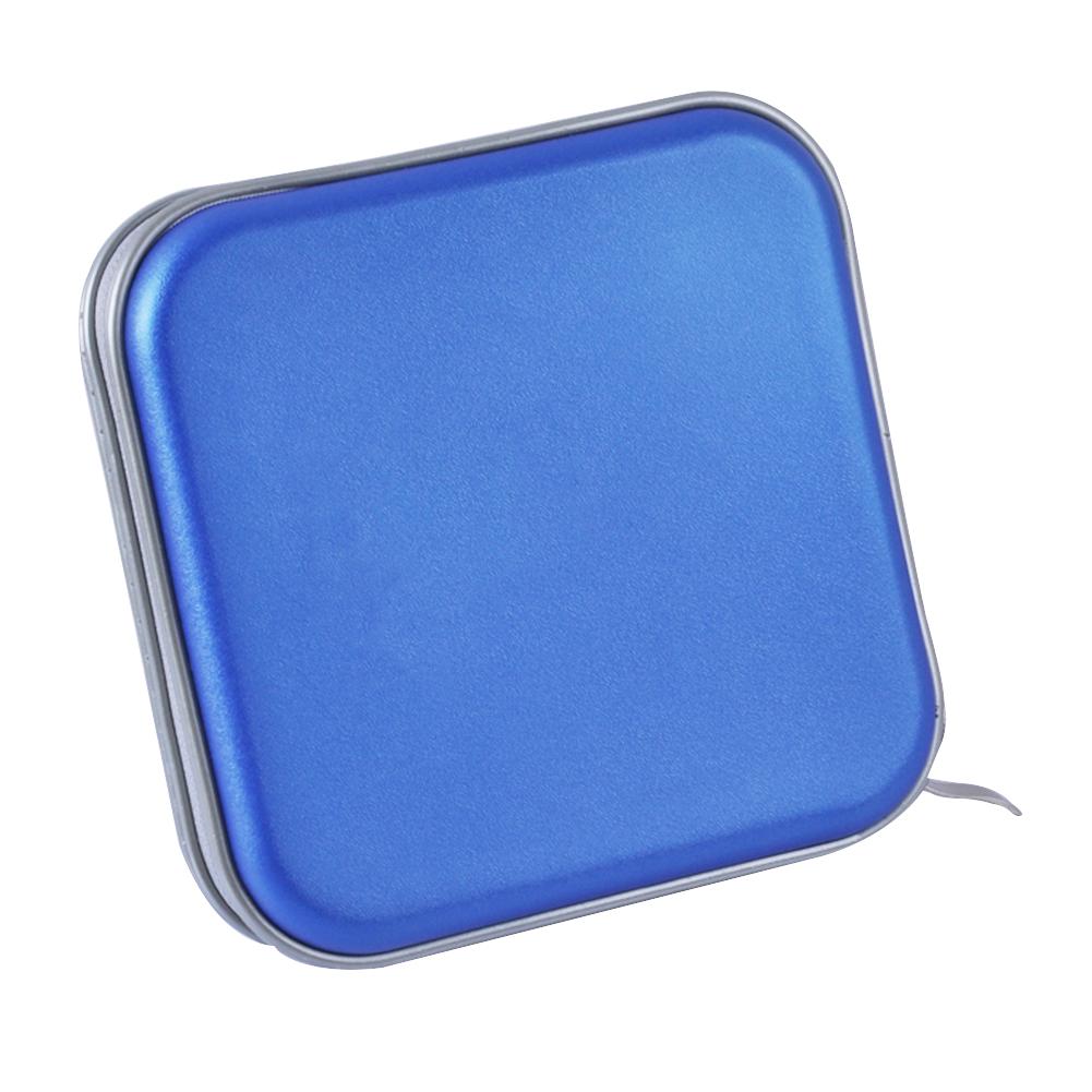 Bærbar 40 stk plate cd dvd lommebok oppbevaring organisator eske bokser holder cd erme hard bag album boks tilfeller med glidelås: Blå