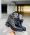 dames noir bottines perle ruban décoré bottes antidérapantes femmes décontracté confortable court chaussons pour les femmes: 40