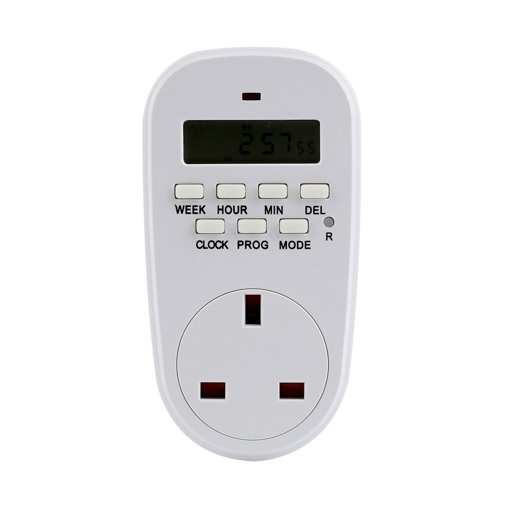 Digital Timer Switch Socket Outlet Plug-in 7 Day 12/24 Hour Programmable Time Control for Kitchen Electric Appliance: UK Plug