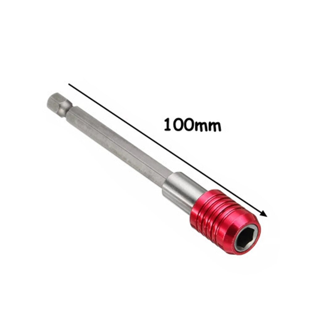 Durable Screwdriver bit holder Extension Extend 1/4'' Hex Drill bit part Holder: 100mm