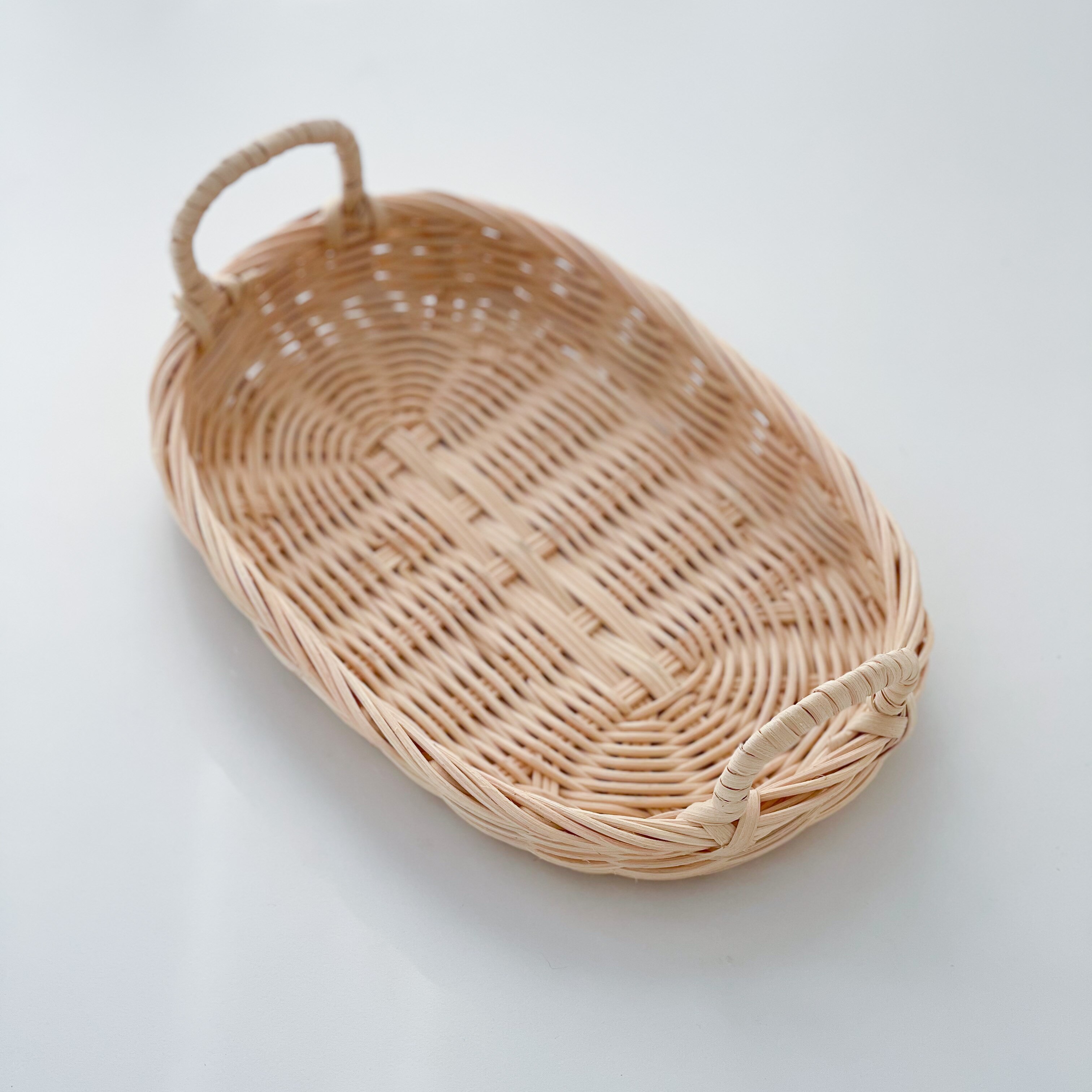 Rotan Fruitmand Hand Geweven Brood Lade Ontbijt Mand Fruit Lade Huishouden Woonkamer Opslag Mand Schieten Servies: C 26x16x4cm