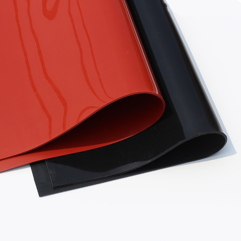 1.5mm/2mm/3mm rouge/noir feuille de caoutchouc de Silicone 500X500mm feuille de Silicone noir, caoutchouc mat, feuille de Silicone pour la résistance à la chaleur