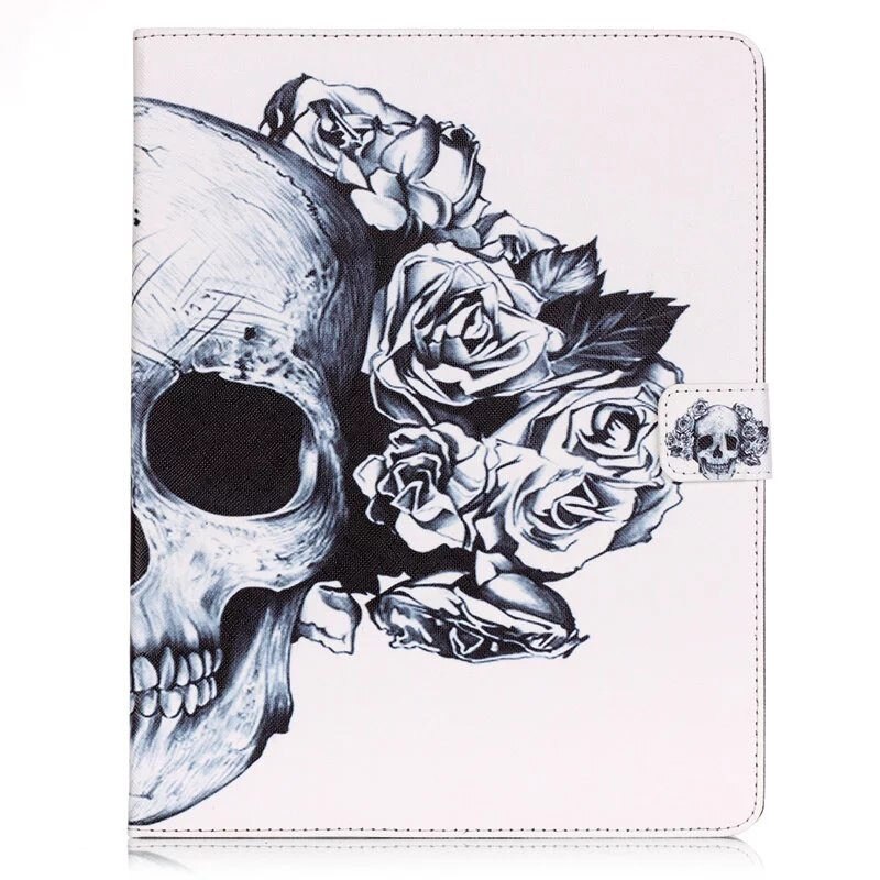 Para Apple iPad 2 3 4 Funda de Tablet PU cuero Funda del soporte abatible para iPad2 iPad3 iPad4 Funda pintada Funda piel Shell: 10