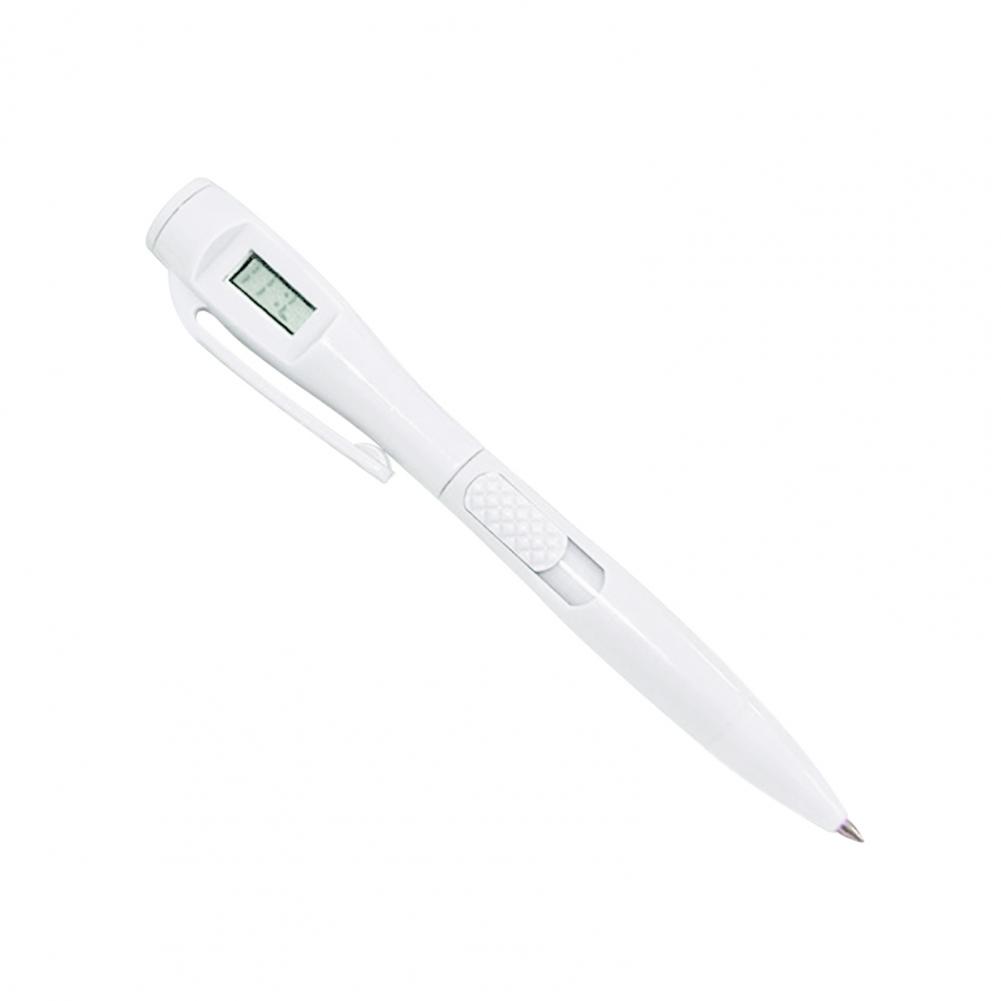 Digitaluhr-Stift, leichtes Clip, Kunststoff, elektronischer Stift zum Schreiben, Spezial-Kugelschreiber, elektronischer Uhren-Teststift: WHITE