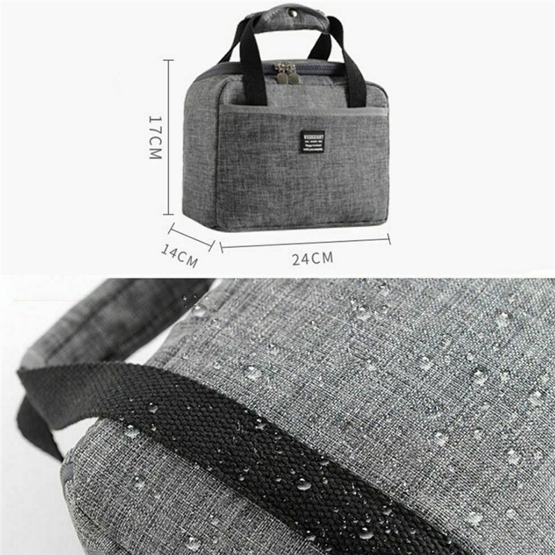 Geïsoleerde Lunch Tas Oxford Reizen Noodzakelijk Olie Picnic Pouch Unisex Thermische Diner Box Container School Voedsel Opslag Gevallen