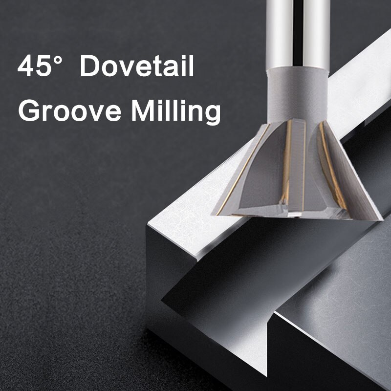 1PC 45/60 Degrees YG8 Dovetail Groove Milling Hard Alloy Milling Cutter Processing Copper Aluminum Cast Iron Diameter 16-60mm