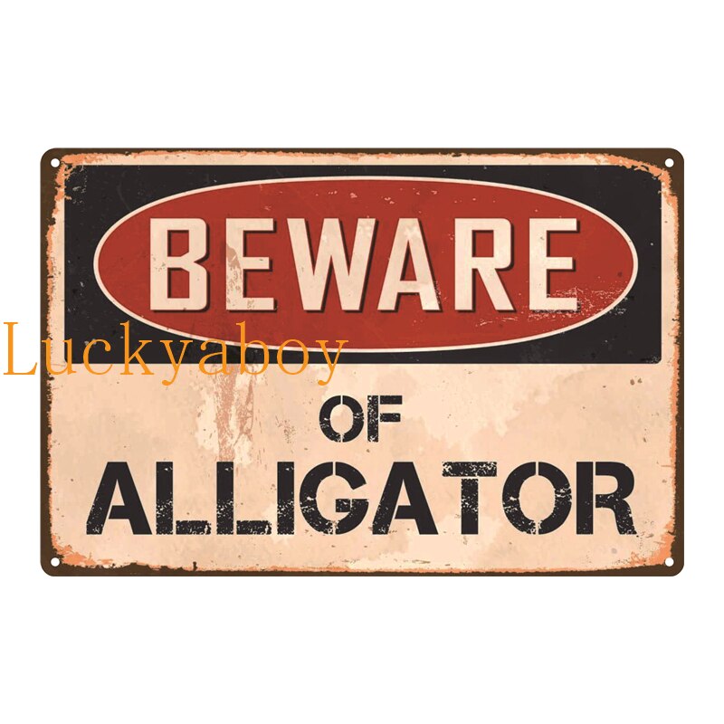 warning Signs Beware Of Shark Goose PUG Metal Tin Signs Poster Home Room Indoor Or Outdoor Decor: SW1074