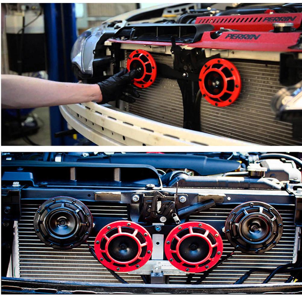 1 Pair 12V Waterproof Car SUV Truck High Low Tone Super Loud Horn Loudspeaker S