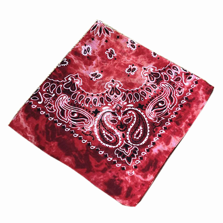 unisex Uomo Donna Bandana in cotone fascia per capelli cowboy Uomo motociclista sport Copricapo Polso Hairwrap Sciarpa avvolgente per la testa su un assolo lato Paisley