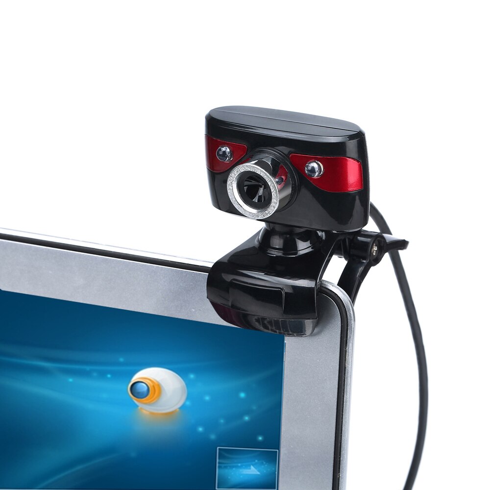 USB 2.0 12.0 Megapixel HD Camera Webcams 360 Degree with Microphone Clip-on Webcam for Desktop Skype Computer PC Laptop