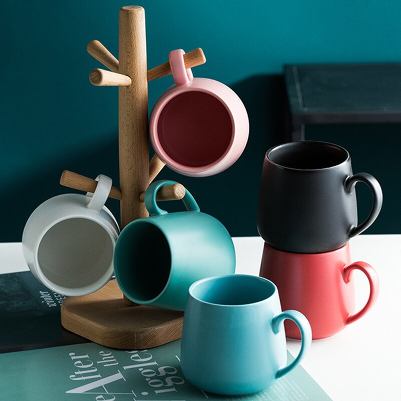 Keramisk kaffemugg matt ren färg kaffemuggar tumbler kopp te mjölk latte porslin nyhet tumblers söta koppar