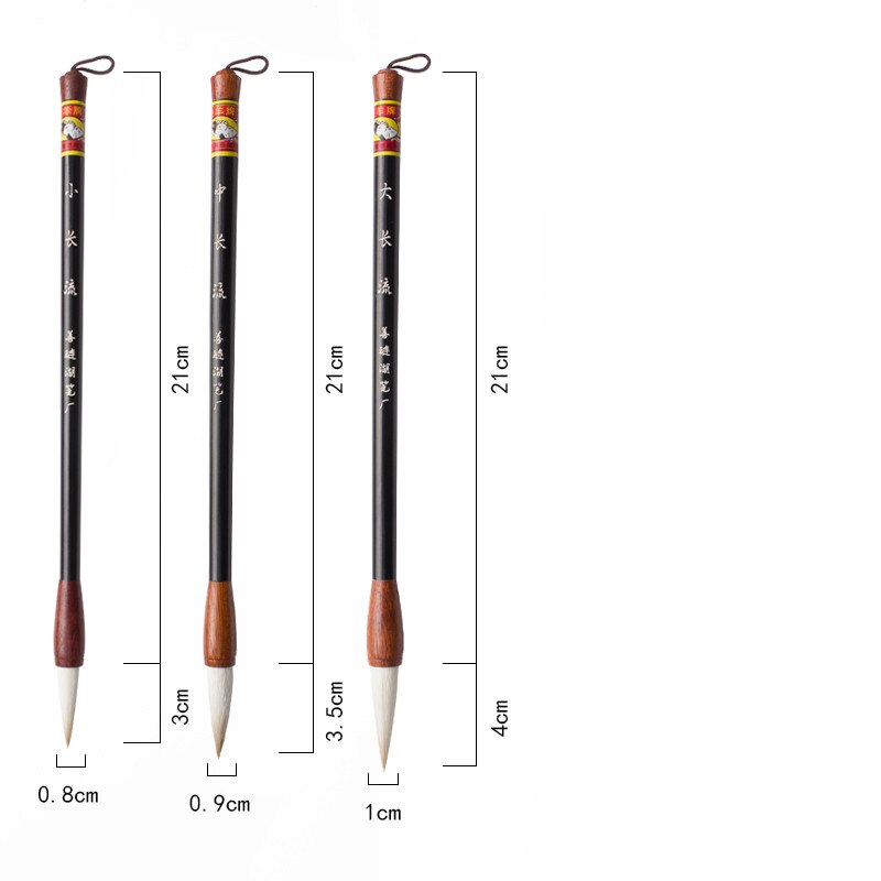 Multiple Hair Chinese Painting Writing Brush Set S/M/L Regular Script Beginner Calligraphy Handwriting Practice Craft Supply