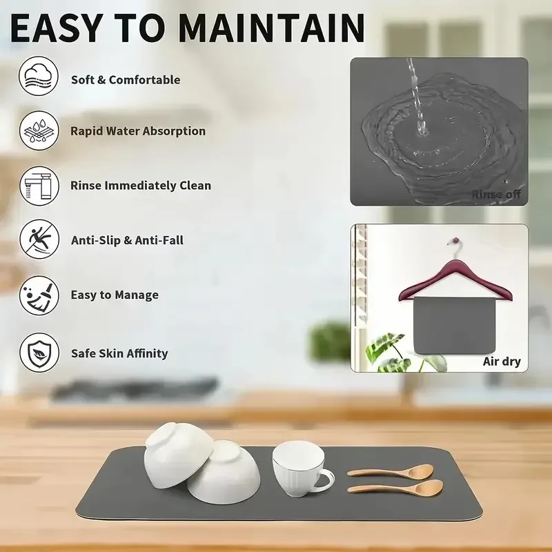 Absorberend Servies Schotel Droogmatten Boho Bloemen Bureau Afvoer Pad Hittebestendige Tegenmat Antislip Aftappen Placemat Keuken