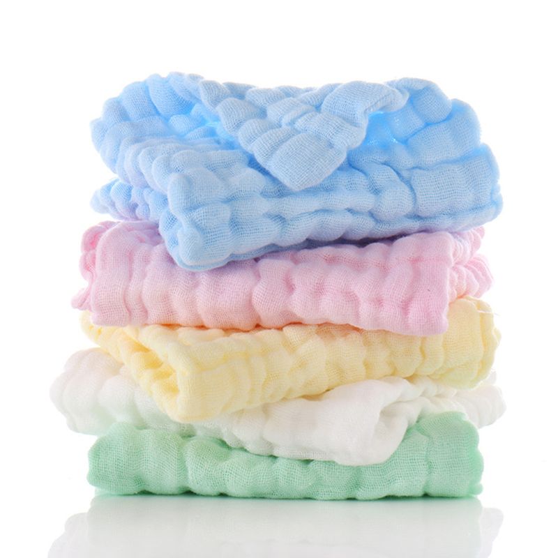 5 Stks/partij 6-Lagen Bodem Water Wassen Zakdoek Pasgeboren Baby Gezicht Handdoeken Verpleging Handdoek Grootte 30*30 Cm