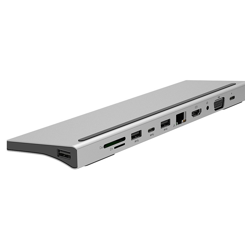 -Type-C Multifunctionele Docking Station, Type-C Hub, high-Speed Usb-Interface, Verbinding Gigabit Netwerk, Aluminium C