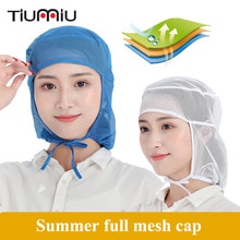 Gorros de malla transpirables de verano para hombre y mujer, gorro para polvo de taller, camarero de Chef, servicio de comida, café, Cocina, Restaurante, Hotel, panadería, gorro de trabajo