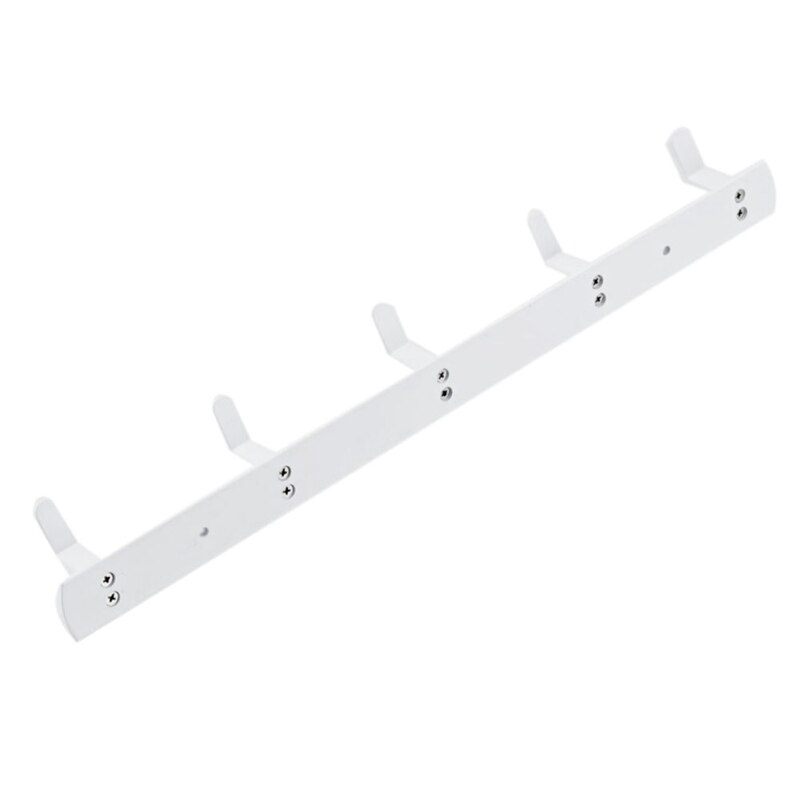 Badkamer kapstok hanger handdoekhaak wandhanger deur achter kapstok 5 haken -wit