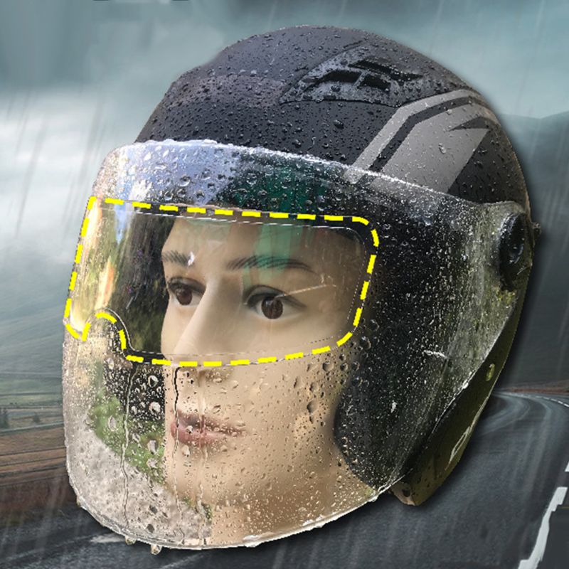 Casco de motocicleta de tipo Universal resistente al agua Anti-lluvia Anti-niebla película pegatinas de lente de seguridad de conducción casco resistente al agua