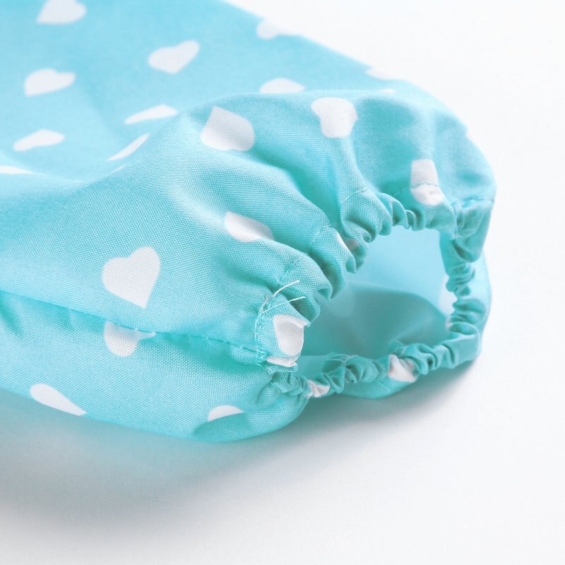 Leuke Meisjes Baby Baby Familie Lange Mouw Anti Slijtage Waterdichte Feeding Bib Schort
