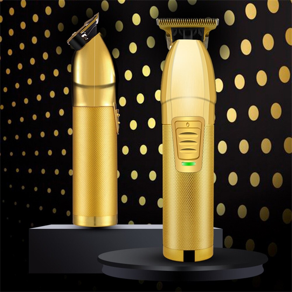 Electric Hair Clipper USB Rechargeable 1mm T-type 0 Cutter Head 4 Limit Combs With Charging Indicator Trimmer Shaver