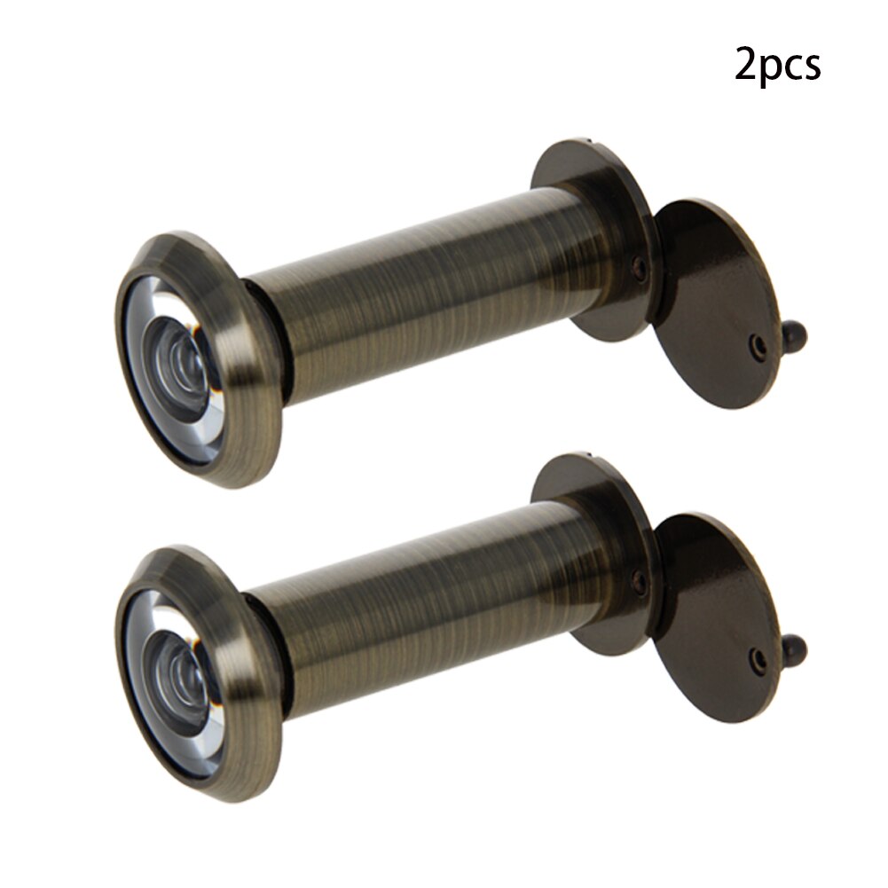 Verlengen 200 Graden 16Mm Deur Viewer Privacy Cover Voor 55-90Mm Dikke Deur Veiligheid thuis Deur Eye Kijkers 1-3Pcs: Green Bronze x2pcs