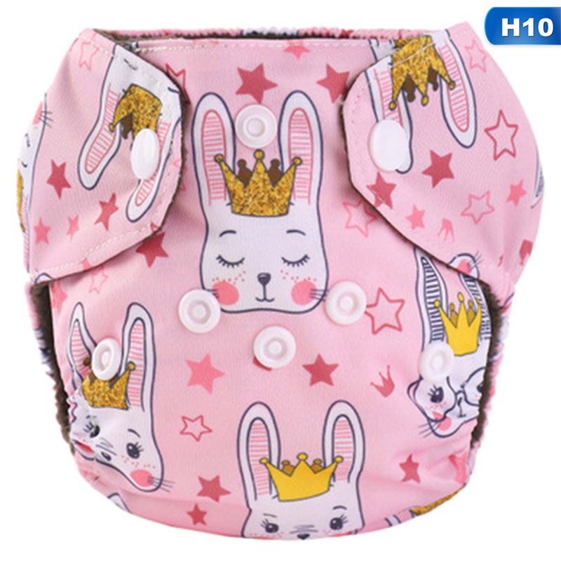 Leuke Cartoon Pttern Luier Voor Baby Kids Bamboe Houtskool Ultradunne Pasgeboren Baby Luiers Nb Aio Doek Luier Fit Voor 0-3Kg: DP0057H10