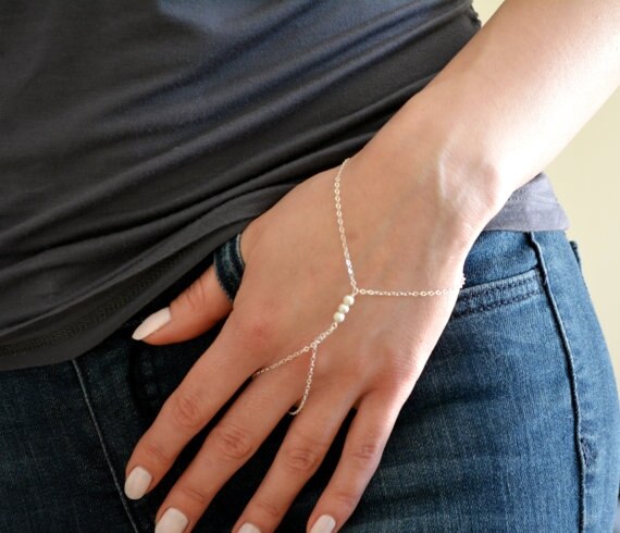 Gouden Hand Chain, Hand Sieraden, Slave Armband, Boho Vinger Armband, Ring Ketting Hechten Armband, vriendschap Armband: Silver--04