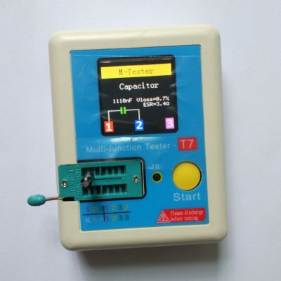 Tiristor controlado por silicio inductor capacitancia ESR Placa de color transistor tester LCR-TC1/T7/T4-H: Verde militar