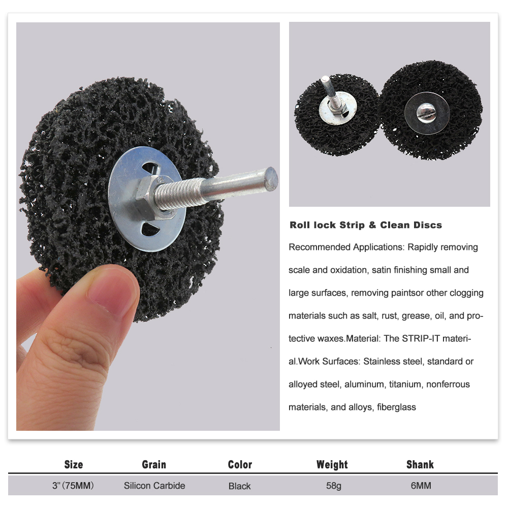 3 Inch Slijpschijf 3 Stuks 75 Mm Strip Schijven Schoon Poly Strip Wiel Disc Voor Haakse Slijpmachines Schoon Verwijderen Verf Roterende Schurende