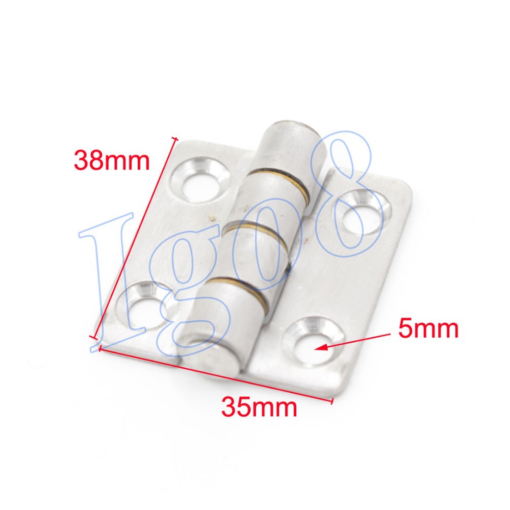 Cabinet Door Hinges Stainless Steel Butt Hinge 1.5" 3PCS
