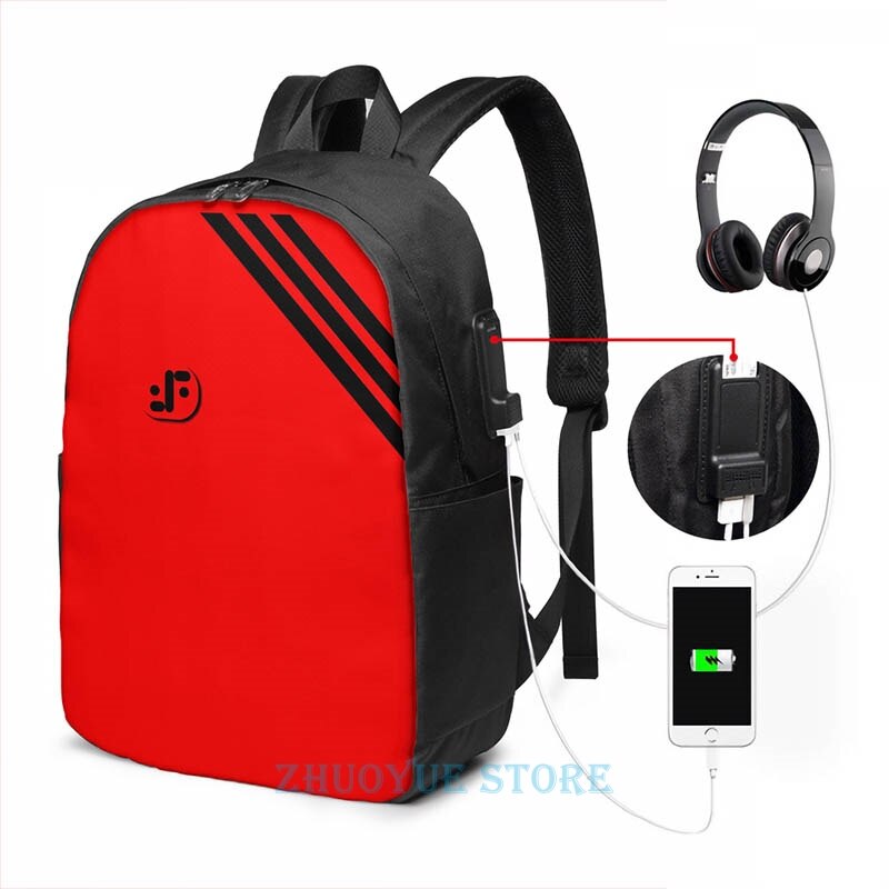 Grappige Grafische Print V Bezoeker Uniform Usb Lading Rugzak Mannen Schooltassen Vrouwen Tas Reizen Laptoptas: USB Backpack 17 in