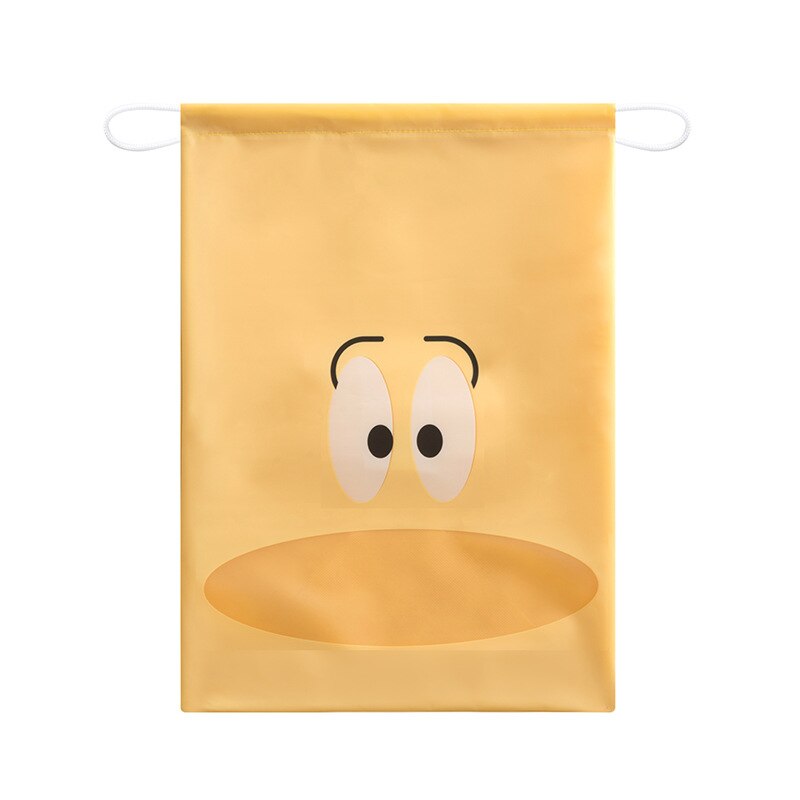 Waterproof Shoes Bag Pouch Storage Travel Bag Portable Tote Drawstring Bag Organizer Cover Non-Woven Laundry Dustproof Cover: yellow