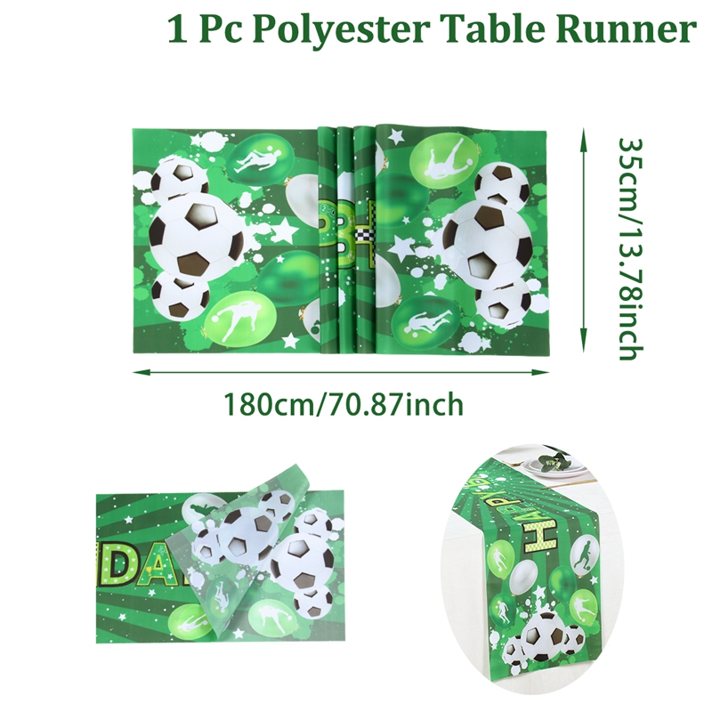 1 st Voetbal Party Tafelloper Voetbal Verjaardag Decoratie Voetbal Thema Tafelkleed Voetbal Verjaardagsfeestje Baby Douche Decor: Licht Geel