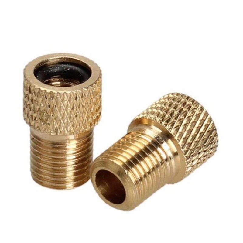 2PCS Valve Adapter Pump Convert Presta To Schrader Copper Valve Adaptor Wheels Gas Nozzle Tube Tool Bike Bicycle Accessories