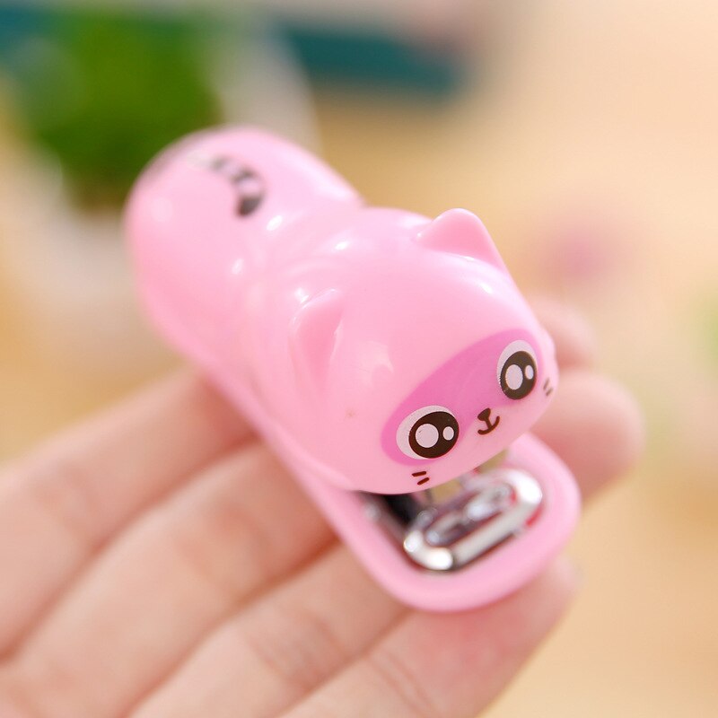 8 set/Lot Mini stapler set with 1000 pcs 10# staples Paper binding tools Stationery office school supplies grampeador F116