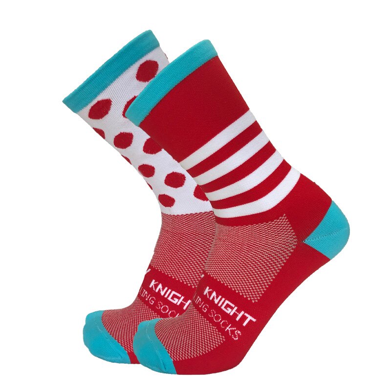 Compressie Fietsen Sokken Wicking Sok Outdoor Racefiets Fiets Sokken: Rood