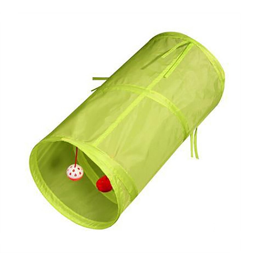 6 farver sjov kæledyr kat tunnel 2 huller lege rør bolde sammenklappelige crinkle killing legetøj hvalp kanin lege hund tunnel rør yl