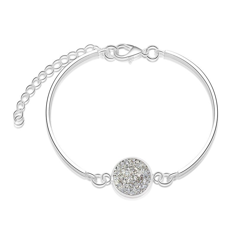 Ronde Druzy Drusy Armband Faux Hars Druse Stone Verstelbare Touw Koord Armband Sieraden voor Vrouwen/Vriendin