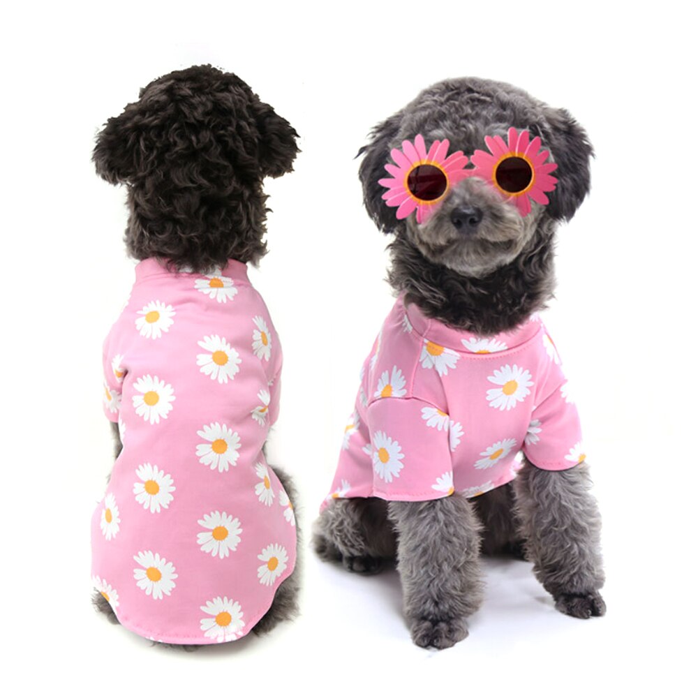 XS-2XL Cooling Pet Dog Summer Clothes For Dogs Shirt Milk Silk Fabric Puppy Pet Clothing For Small Dogs Costume Chihuahua