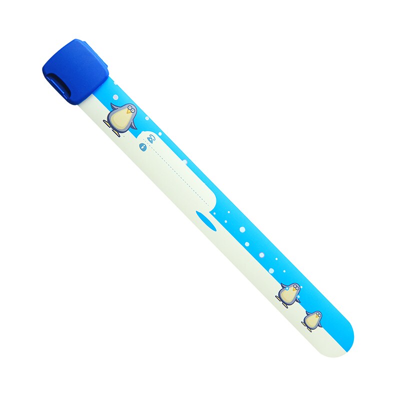 QiQiWu Kids ID Veiligheid Polsband Armband Kind Baby Herbruikbare Verstelbare Armband polsbandjes Waterdicht PU Kid Kinderen Pols Band: Blue - Penguin