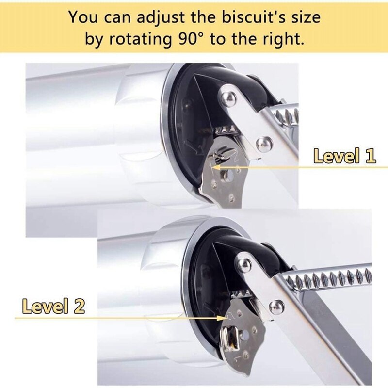 Cookie Press Stainless Steel Spritz Cookie Press,Icing Kit With 20 Cookie Mold Discs And 4 Piping Nozzle For DIY Biscuit