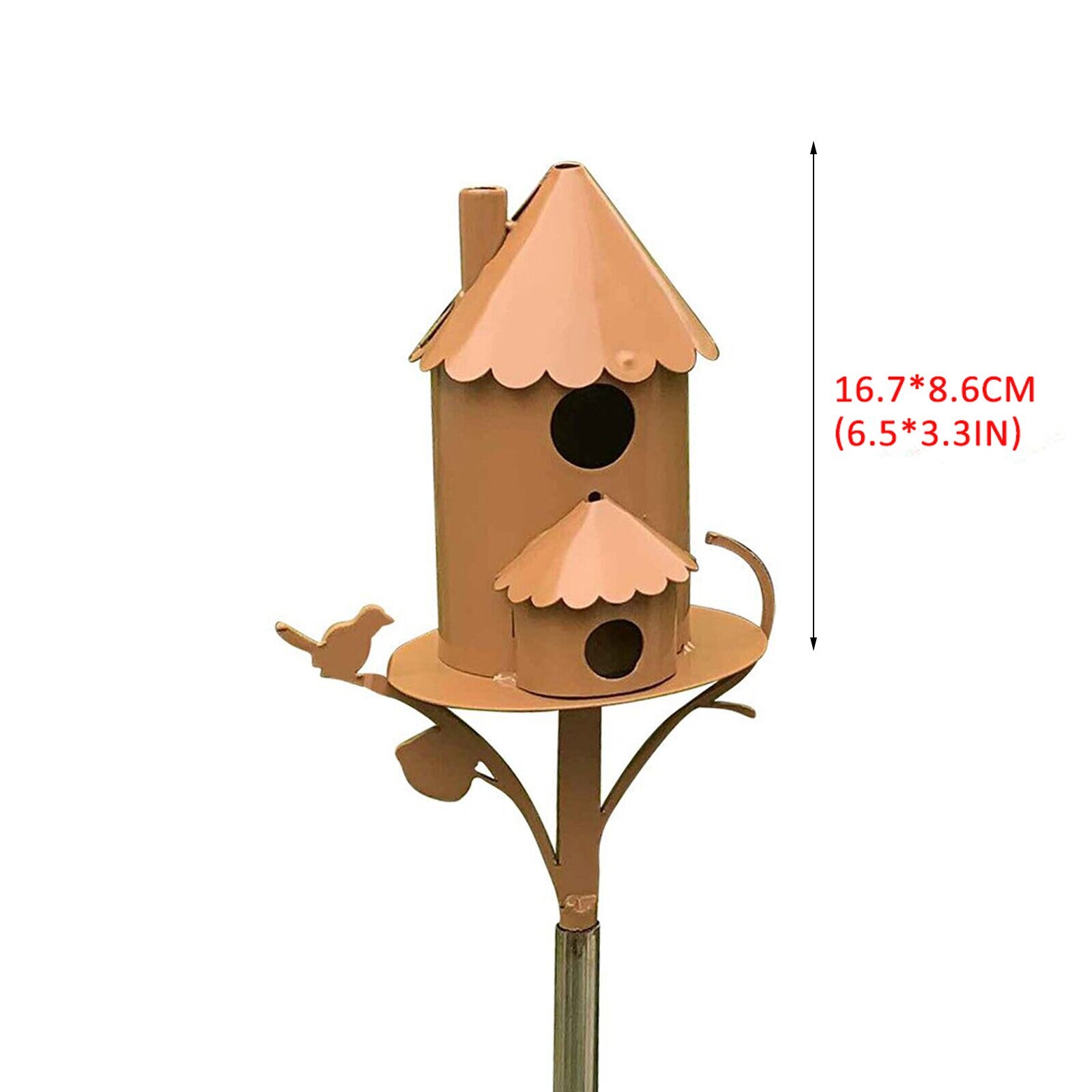 Metal Bird House Hummingbird House Breeding Cage Fence Box Nest Garden Backyard Home Decoration Bird Resting Place