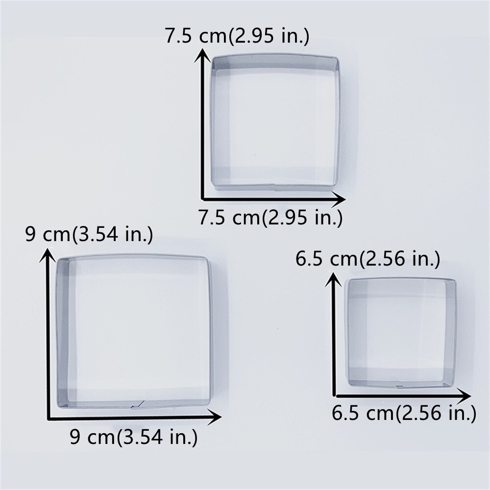 KENIAO Squares Cookie Cutter - Large, Medium, Smal... – Vicedeal