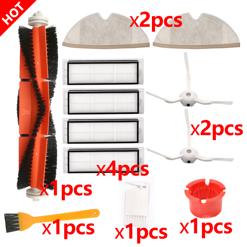 Harja moppi liinat hepa-suodatin xiaomi roborock  s5 s6 s60 s50 s55 t6 t4 t61 mijia  s1 xiaowa  e25 e35 pölynimurin lisävarusteet: B