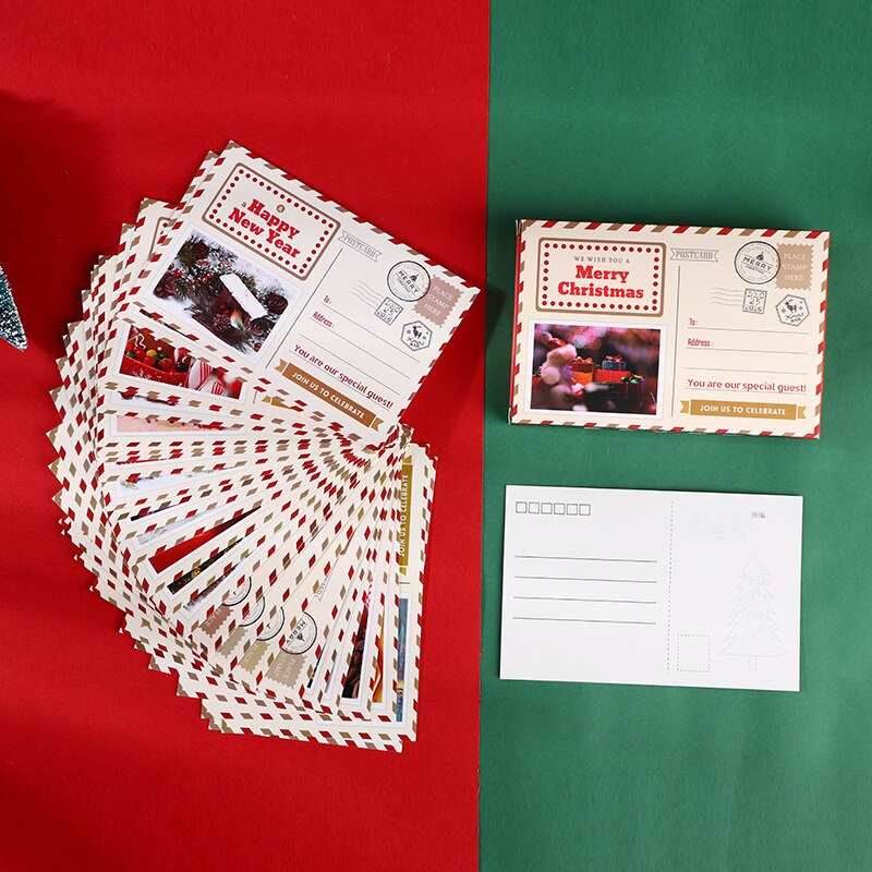 Tarjetas postales navideñas para navidad, de Navidad, papelería creativa, escritura, de tarjetas postales, tarjeta de Año , 120 Uds.: 6