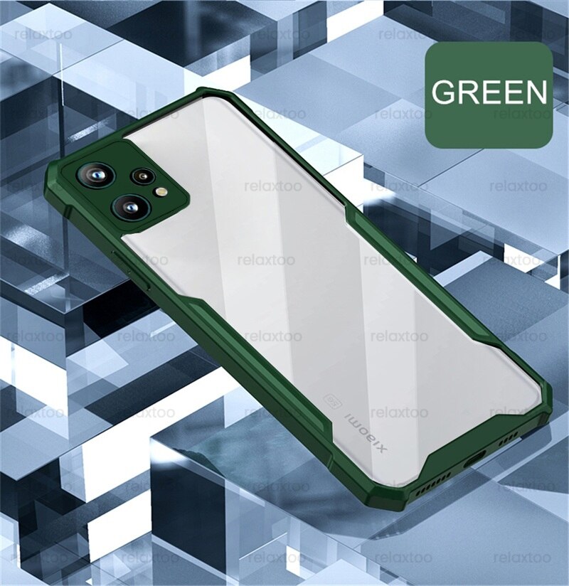 Realmi 9 Pro Plus 5G Fall Klar Acryl Heavy Duty Zurück Abdeckung Für Realme 9i 9 ProPlus Pro + 5G TPU Weichen Stoßfest Stoßstange Coque: For Realme9 Pro Plus / Green