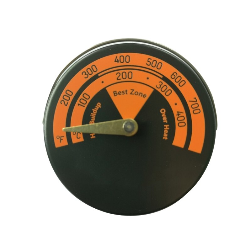 Termómetro magnético de ventilador para hogar, medidor de temperatura para estufa, quemador de madera, para horno de barbacoa