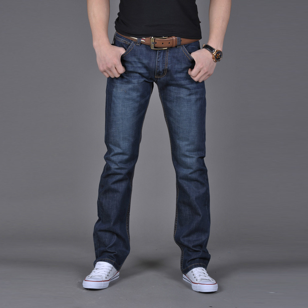 CHOLYL hombres Denim Jeans Casual Otoño Invierno algodón Hip Hop Pantalones Hombre suelto trabajo largo Hombre Pantalones vaqueros de corte Slim de Denim