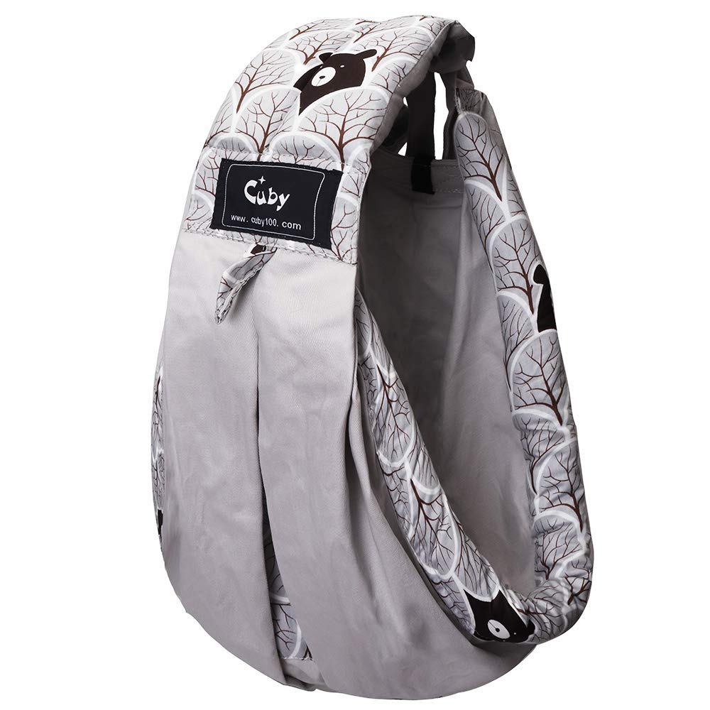 front baby carrier CUBY Baby Sling Baby Wrap Cotton wrap baby Soft Breastfeeding Cartoon animal pattern Ergonomics: Bear haunt