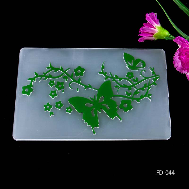 neue Blume Schmetterling Rahmen Textur Sammelalbum DIY Papier Schneiden Stirbt Scrapbooking Kunststoff Präge Ordner